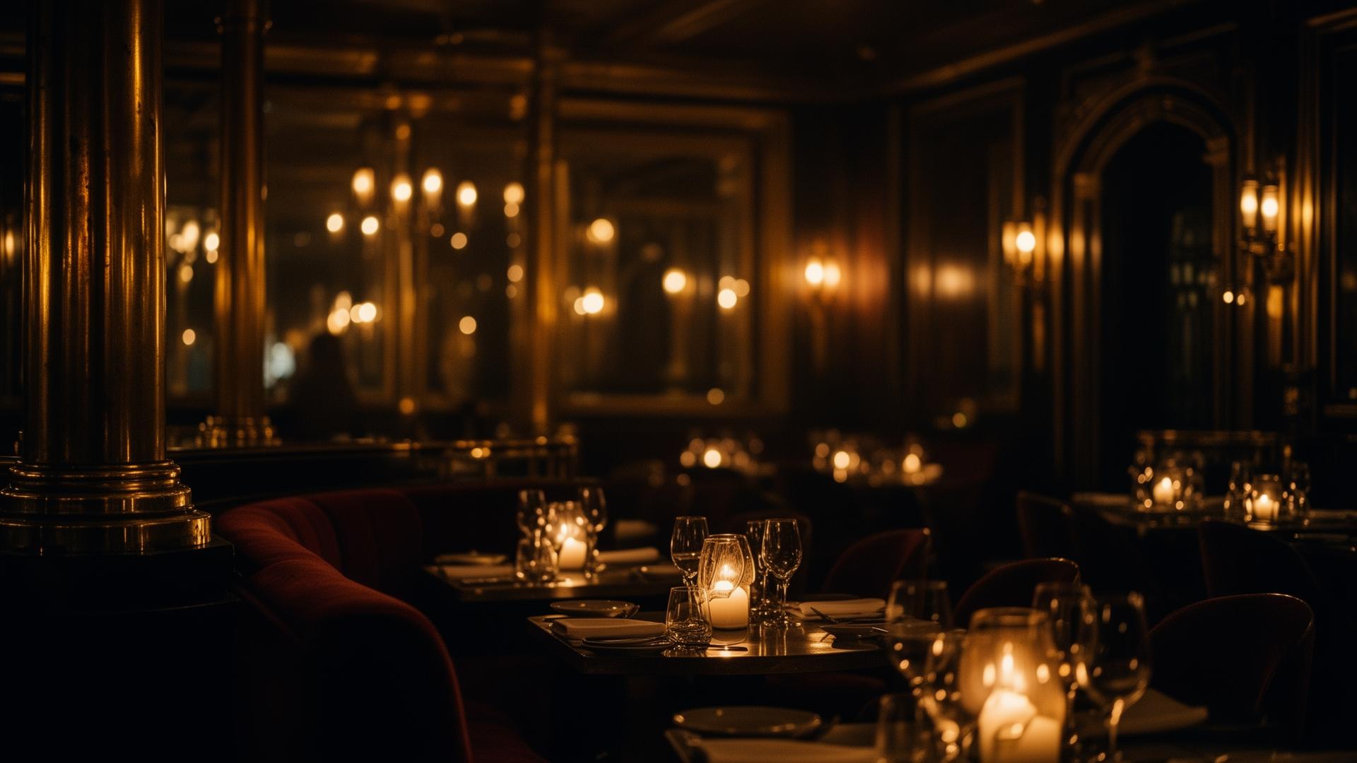 Candlelit interior of The JG Restaurant